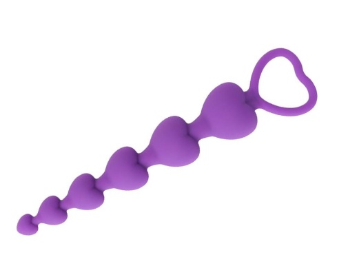 MT - Heart Anal Beads - Purple photo