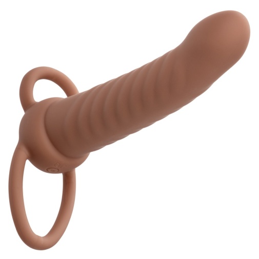 CEN - Maxx Ribbed Vibro Dual Penetrator - Brown photo