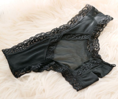 Crescente - Dolce Crothless Panties DL_017 - Black 照片