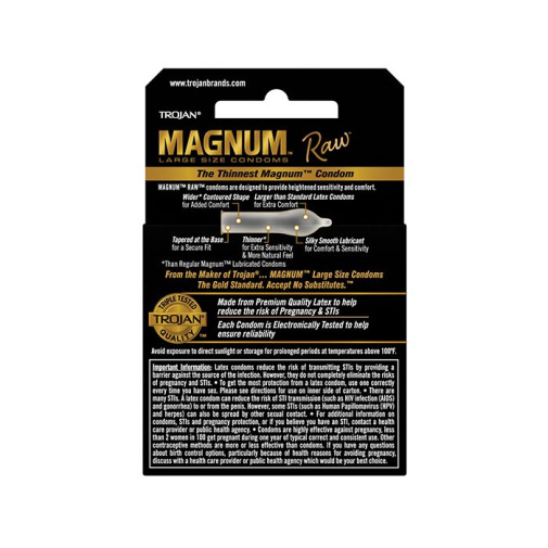 Trojan - Magnum Raw 3's Pack Condoms photo