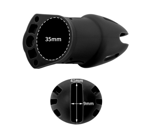 FAAK - Silicone Chastity Cage 114 - Black photo