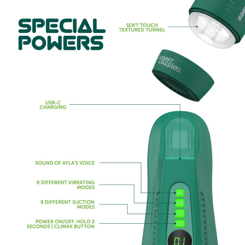 Masturs - Ayla Forest Warrior Vibro Masturbator 照片