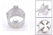 FAAK - 4 Bolts Chastity Cage 45mm - Silver photo-5