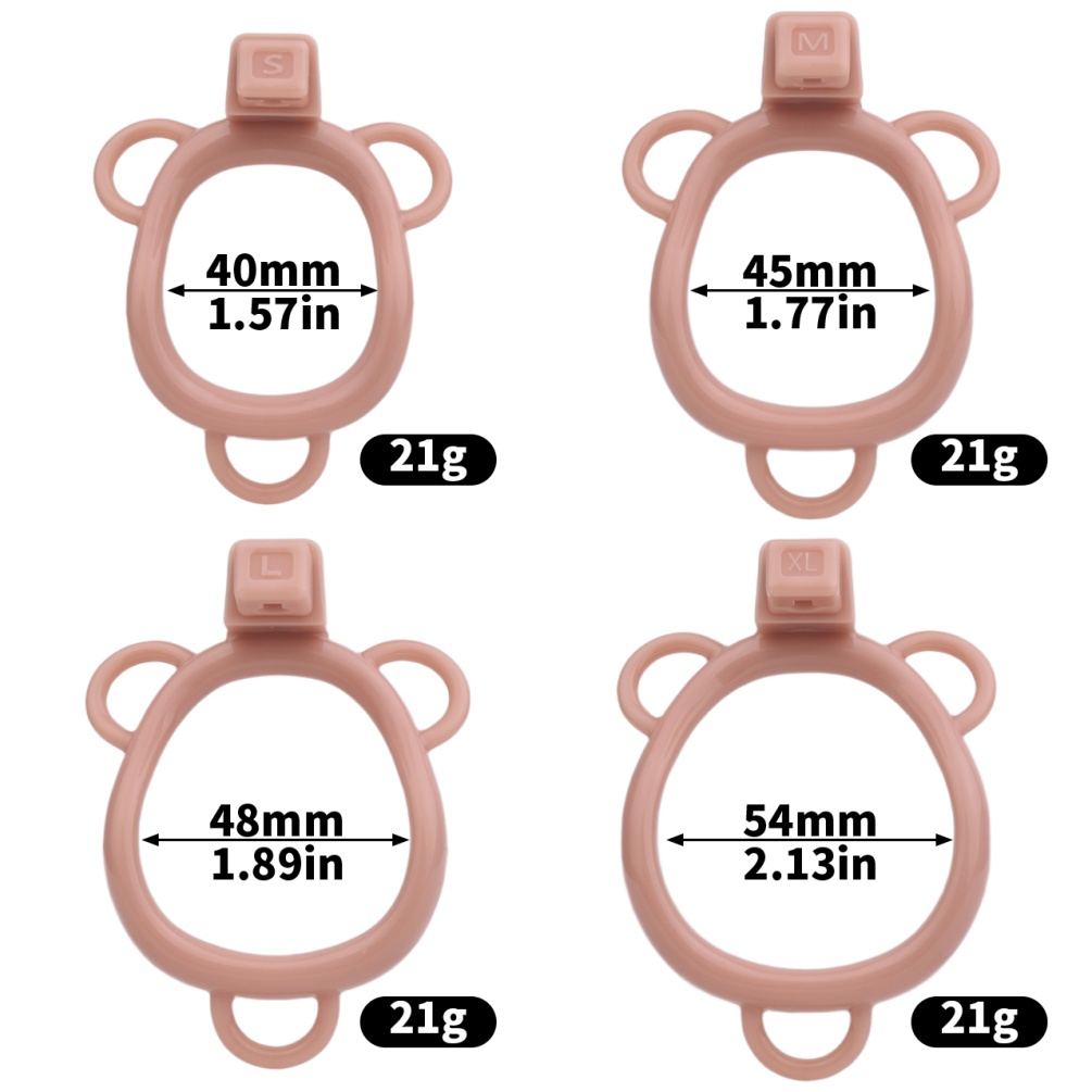 Material: Resin
Cage length: 115mm &n... FAAK - Clitoris Chastity Cage w Belt & Plug - Skin photo-12