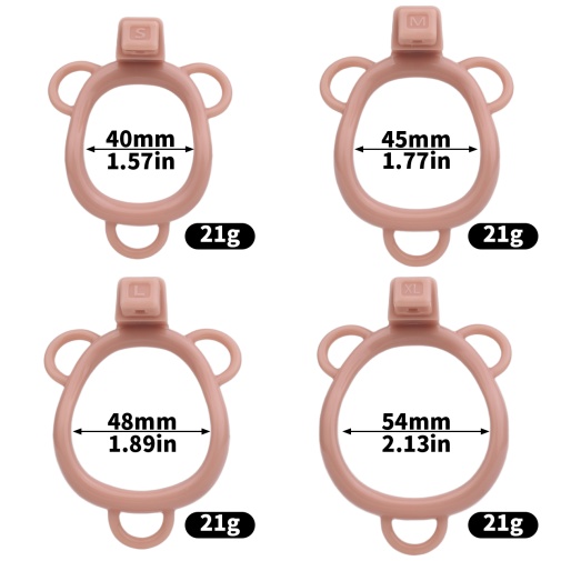 FAAK - Clitoris Chastity Cage w Belt & Plug - Skin 照片