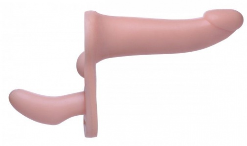 Strap U - Plena II 可调整穿戴式束带连双头假阳具 - 粉红色 照片