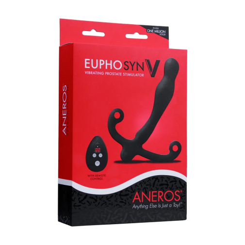 Aneros - Eupho Syn V Vibro Prostate Massager - Black photo