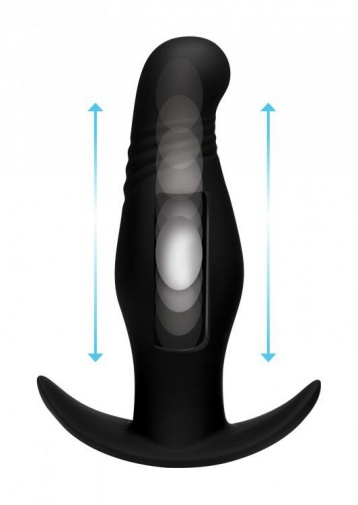 Thump It - Kinetic Thumping 7x Rippled Anal Plug - Black photo