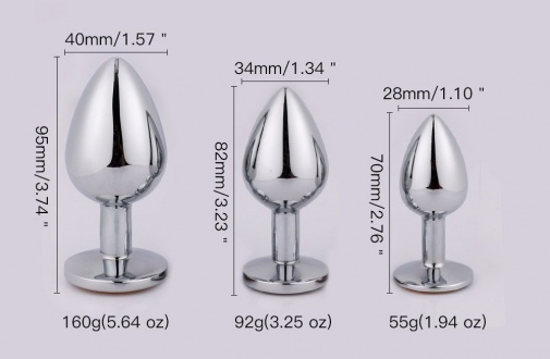 MT - Smile Face Anal Plug 82x34mm - Silver photo