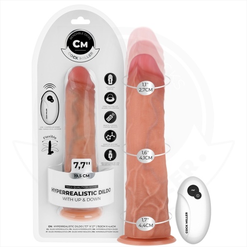 Cock Miller - 19.5cm 可遥控 仿真抽插假阳具 - 肉色 照片