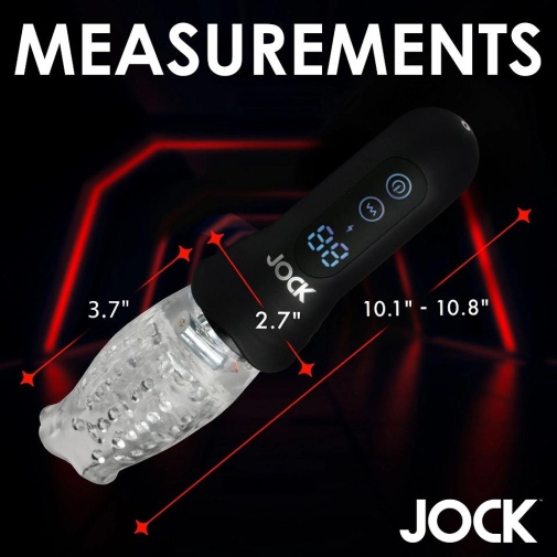 Jock - 旋转抽插震动 超现实口交飞机杯 - 黑色 照片