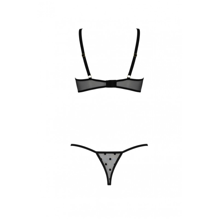 Passion - Marina 露胸式胸罩套裝 - 黑色 - 細碼/中碼 照片