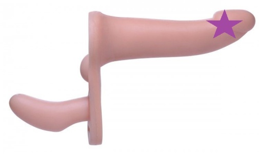 Strap U - Plena II 可调整穿戴式束带连双头假阳具 - 粉红色 照片