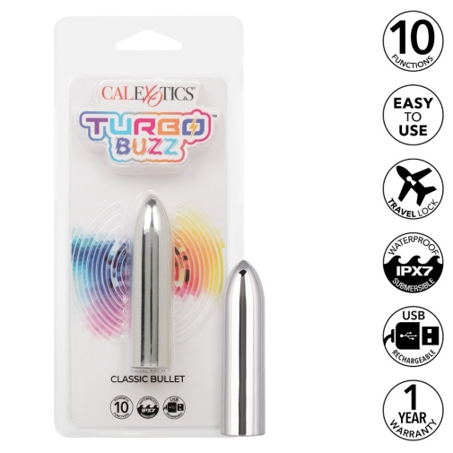 CEN - Turbo Buzz Classic Vibro Bullet - Silver photo