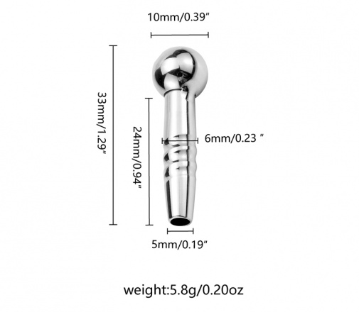 MT - Urethral Catheter w Ball 6mm - Silver photo