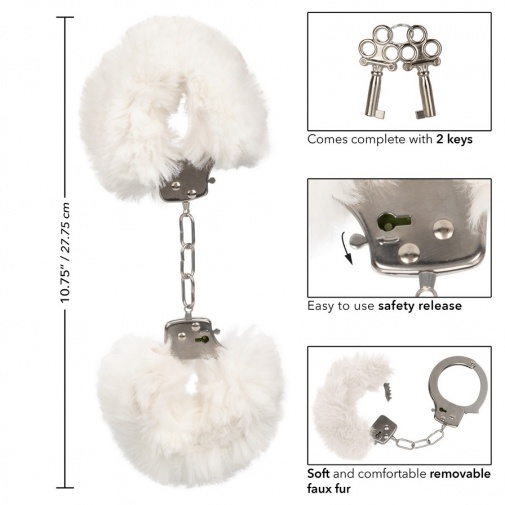 CEN - Ultra Fluffy Furry Cuffs - White 照片