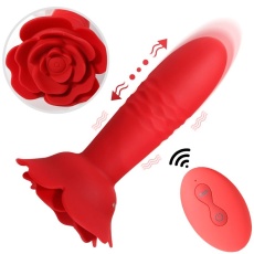 Secwell - Rose Thrusting Vibro Plug - Red photo