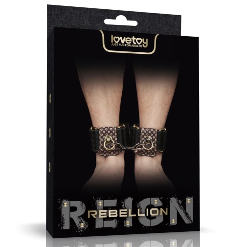 Lovetoy - Rebellion Reign Ankle Cuffs - Black  photo