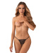 Obsessive - Bianca Crotchless Thong 2pcs - Black - 2XL/3XL 照片-6