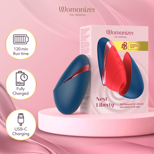 Womanizer - Next Liberty 3D Pleasure Air Stimulator - Vibrant Pink photo
