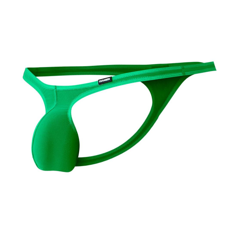 Cut4men - 夜光网状男仕迷你丁字内裤 - 绿色 - 大码 照片