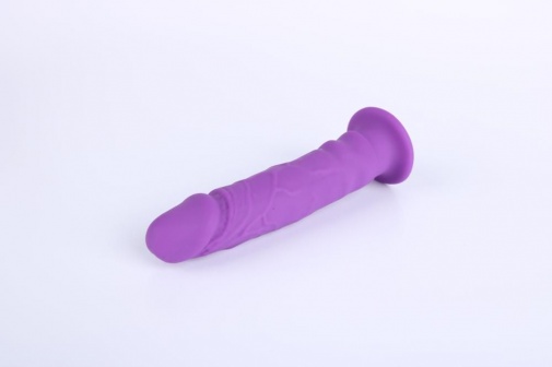 MT - 矽胶假阳具 140x30mm - 紫色 照片