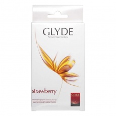 Glyde Vegan Condom Strawberry 10's Pack photo