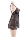 Ohyeah - Sheer Floral Babydoll - Black - XL photo-7