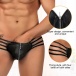 Ohyeah - Sexy Zipper Men Panties - Black - L photo-4
