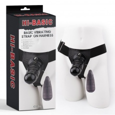 Chisa - Basic Vibrating Strap-On - Black photo