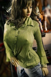Brunette realistic doll - 158 cm photo