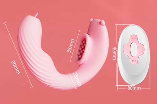 Secwell - Bear Dual Vibrator - Pink photo