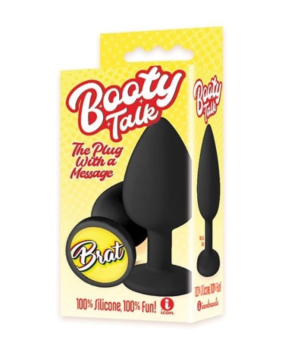 Icon Brands - Booty Talk Brat Plug - Black photo