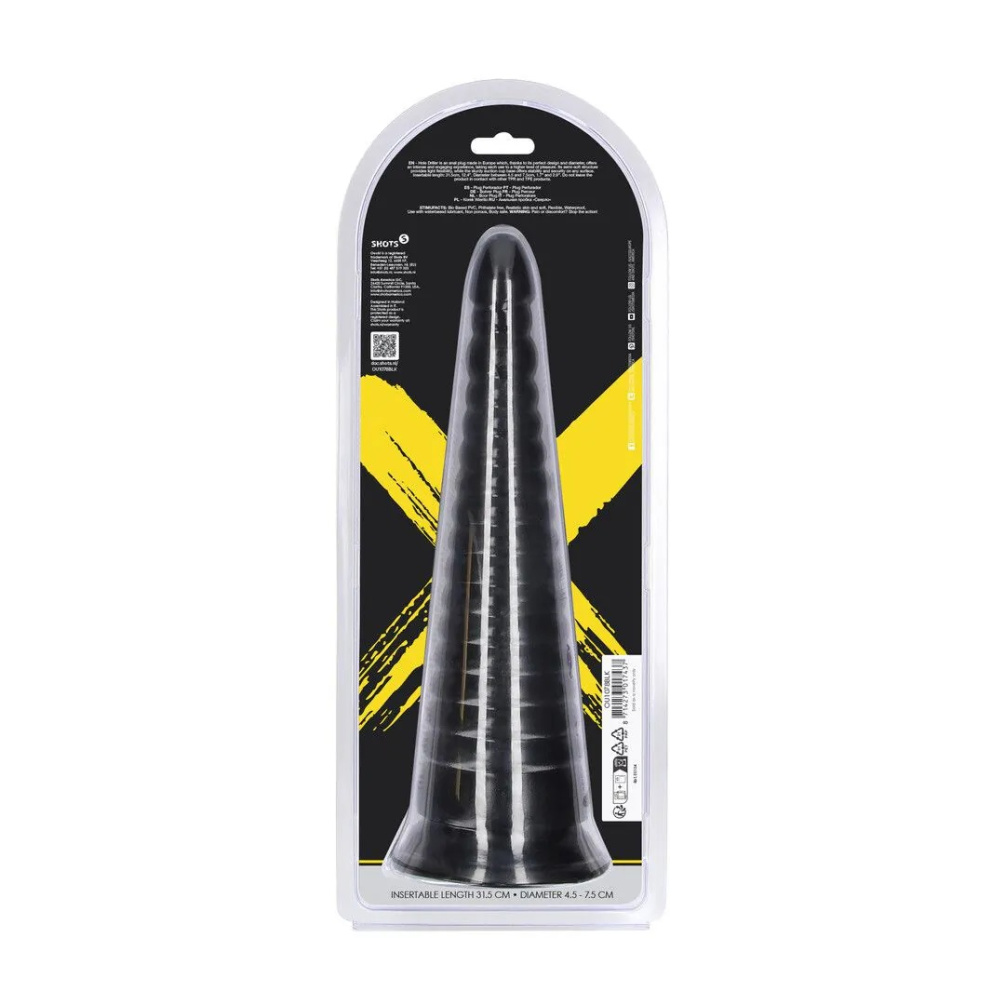Ouch - Twisted Vortex Anal Plug - Black photo-7