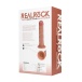 RealRock - 8" 旋轉震動弧形仿真假陽具 連陰囊 - 焦糖色 照片-8