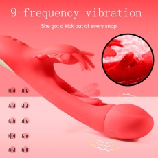 Secwell - Butterfly Flicking Rabbit Vibrator - Red photo