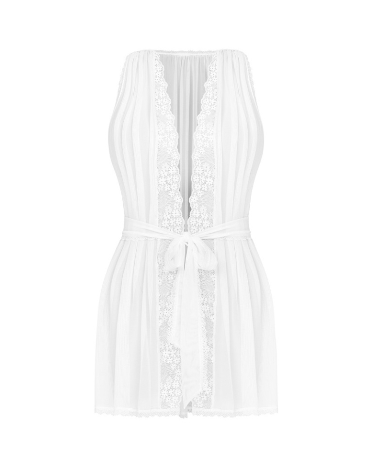 Obsessive - Heavenlly 性感無袖睡袍 - 白色 - 加細碼/細碼 照片