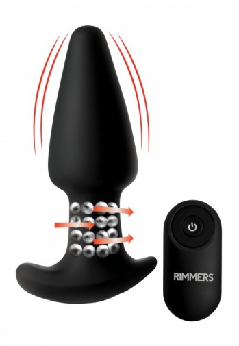 Rimmers - Gyro R 遙控光滑後庭塞 - 黑色 照片