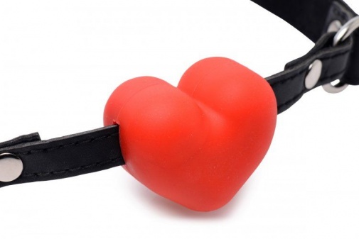 Frisky - Heart Beat Silicone Mouth Gag - Red photo