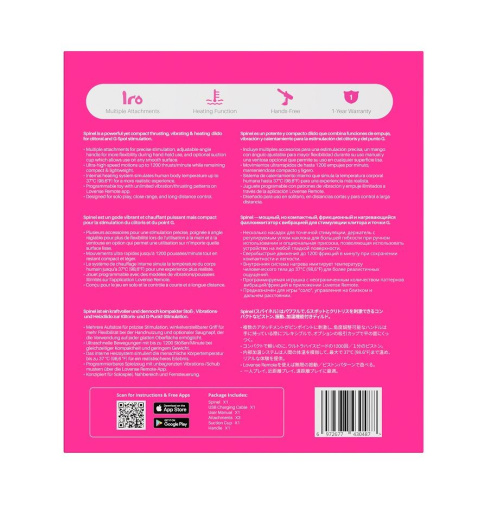 Lovense - Spinel APP Thrusting & Heating Dildo - Blue & Pink photo
