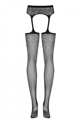 Obsessive - Garter Stockings S207 - Black - S/M/L photo