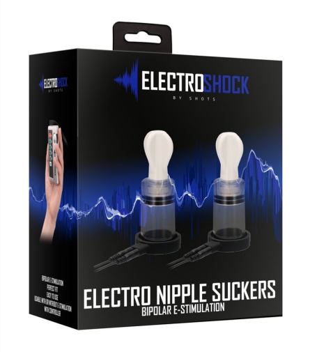 ElectroShock - E-Stim Bi-Polar Nipple Suckers - White photo