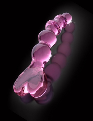 Icicles - 玻璃心形拉珠款后庭按摩器43号 - 紫色 照片