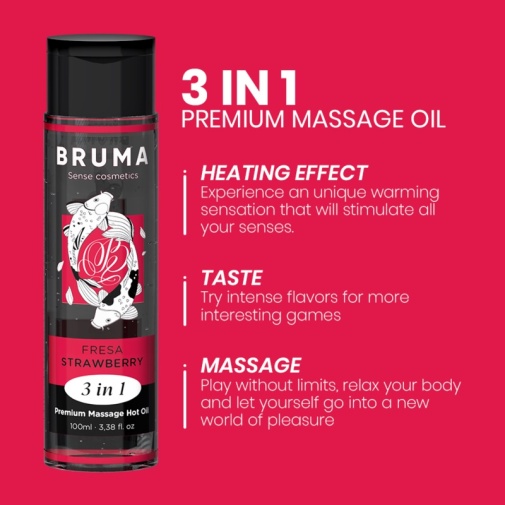 Bruma - Strawberry 3in1 Hot Massage Oil - 100ml photo