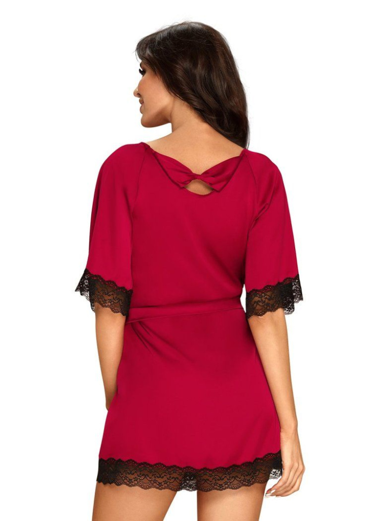Obsessive - Sensuelia Robe - Red - L/XL photo