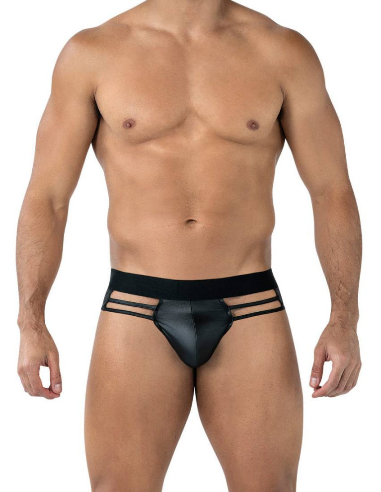 Cut4men - Wired String 男仕护裆丁字内裤 - 黑色 - 中码 照片