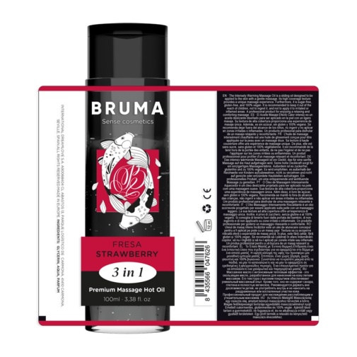 Bruma - 按摩润滑润肤三合一 热感按摩油 草莓味 - 100ml 照片