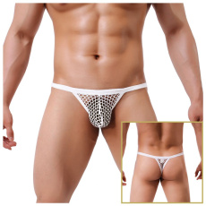 NPG - SPG 009 网纹男仕丁字内裤 - 白色 照片