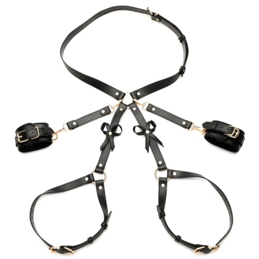 Strict - Bows Bondage Harness  - Black - XL/2XL photo