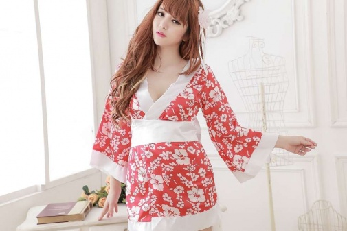 SB - Kimono S123 - Red/White photo